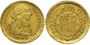 1 Escudo Vicereame della Nuova Granada (1717 - 1819) Oro Carlo III di Spagna (1716 -1788)