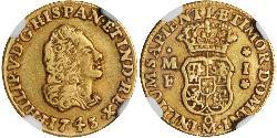 1 Escudo Vicereame della Nuova Spagna (1519 - 1821) Oro Filippo V di Spagna (1683-1746)