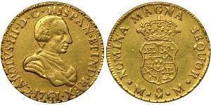 1 Escudo Vicereame della Nuova Spagna (1519 - 1821) Oro Carlo III di Spagna (1716 -1788)