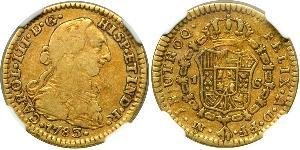 1 Escudo Virreinato de Nueva España (1519 - 1821) Oro Carlos III de España (1716 -1788)