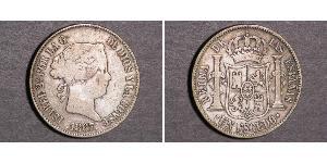 1 Escudo España Plata Isabella II of Spain (1830- 1904)