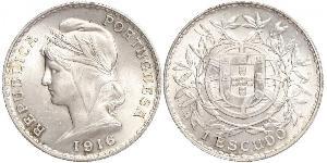 1 Escudo Primera República Portuguesa (1910 - 1926) Plata 