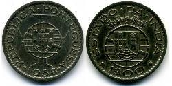 1 Escudo India portoghese (1510-1961) Rame/Zinco 