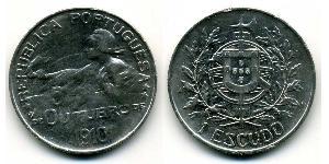 1 Escudo Erste Portugiesische Republik (1910 - 1926) Silber 