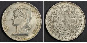 1 Escudo Erste Portugiesische Republik (1910 - 1926) Silber 
