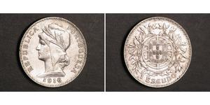 1 Escudo Erste Portugiesische Republik (1910 - 1926) Silber 