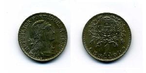1 Escudo Second Portuguese Republic (1933 - 1974) 銅/Zinc 