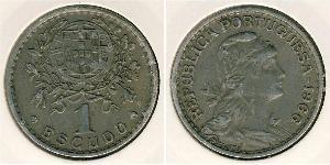 1 Escudo Second Portuguese Republic (1933 - 1974) 銅/镍 