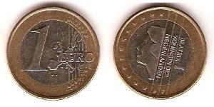 1 Euro Regno dei Paesi Bassi (1815 - ) Bimetal 