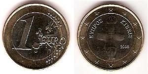 1 Euro Republic of Cyprus (1960 - ) Bimetal 