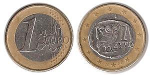 1 Euro Hellenische Republik (1974 - ) Bimetall 