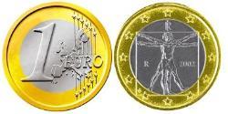 1 Euro Italien Bimetall 