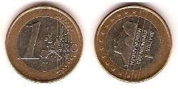1 Euro Königreich der Niederlande (1815 - ) Bimetall 