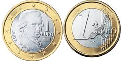 1 Euro Republic of Austria (1955 - ) Cuivre/Nickel Wolfgang Amadeus Mozart