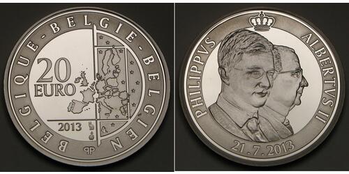 1 Euro Bélgica Plata 