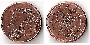 1 Eurocent Bundesrepublik Deutschland  (1990 - ) Kupfer/Stahl 