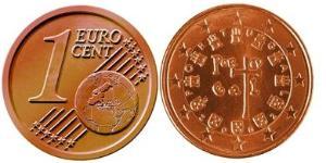 1 Eurocent Republica Portuguesa (1975 - ) Kupfer/Stahl 