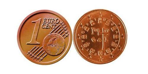 1 Eurocent Republica Portuguesa (1975 - ) Kupfer/Stahl 