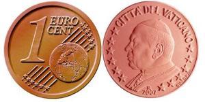 1 Eurocent Vatikan (1926-) Kupfer/Stahl John Paul II (1920 - 2005)