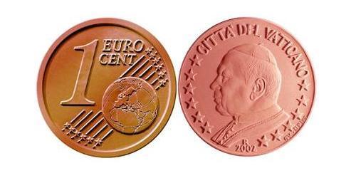 1 Eurocent Vatikan (1926-) Kupfer/Stahl John Paul II (1920 - 2005)