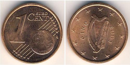 1 Eurocent Irlanda (1922 - ) Rame/Acciaio 