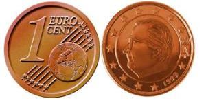 1 Eurocent 比利时 Steel/銅 阿尔贝二世 (比利时)