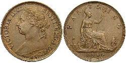 1 Farthing United Kingdom of Great Britain and Ireland (1801-1922) Bronze Victoria (1819 - 1901)