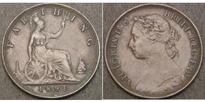 1 Farthing United Kingdom of Great Britain and Ireland (1801-1922) Bronze Victoria (1819 - 1901)