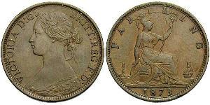 1 Farthing Vereinigtes Königreich von Großbritannien und Irland (1801-1922) Bronze Victoria (1819 - 1901)