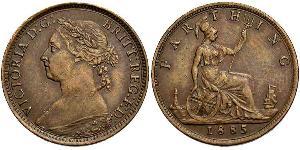 1 Farthing Vereinigtes Königreich von Großbritannien und Irland (1801-1922) Bronze Victoria (1819 - 1901)