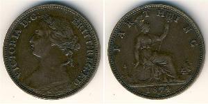 1 Farthing Vereinigtes Königreich von Großbritannien und Irland (1801-1922) Bronze Victoria (1819 - 1901)