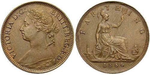 1 Farthing Vereinigtes Königreich von Großbritannien und Irland (1801-1922) Bronze Victoria (1819 - 1901)