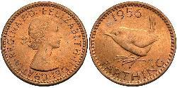 1 Farthing Regno Unito (1922-) Bronzo Elisabetta II (1926-2022)
