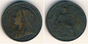 1 Farthing Regno Unito di Gran Bretagna e Irlanda (1801-1922) Bronzo Vittoria (1819 - 1901)