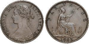 1 Farthing Regno Unito di Gran Bretagna e Irlanda (1801-1922) Bronzo Vittoria (1819 - 1901)