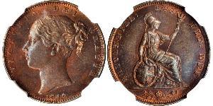 1 Farthing Reino Unido de Gran Bretaña e Irlanda (1801-1922) Cobre Victoria (1819 - 1901)