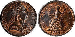 1 Farthing Reino de Gran Bretaña (1707-1801) Cobre Jorge III (1738-1820)