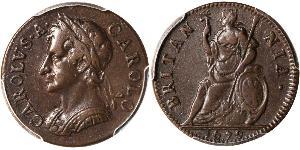 1 Farthing Kingdom of England (927-1649,1660-1707) Copper Charles II (1630-1685)