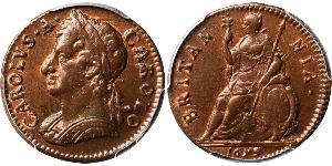 1 Farthing Kingdom of England (927-1649,1660-1707) Copper Charles II (1630-1685)