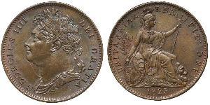 1 Farthing United Kingdom of Great Britain and Ireland (1801-1922) Copper George IV (1762-1830)