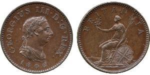 1 Farthing United Kingdom of Great Britain and Ireland (1801-1922) Copper George III (1738-1820)