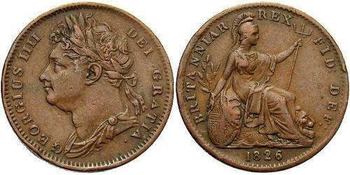 1 Farthing United Kingdom of Great Britain and Ireland (1801-1922) Copper George IV (1762-1830)
