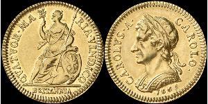 1 Farthing Kingdom of England (927-1649,1660-1707) Gold Charles II (1630-1685)