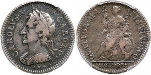 1 Farthing Königreich England (927-1649,1660-1707) Kupfer Karl II (1630-1685)