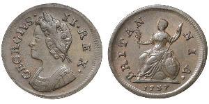 1 Farthing Königreich Großbritannien (1707-1801) Kupfer Georg II (1683-1760)