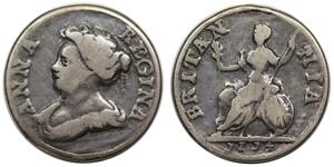 1 Farthing Königreich Großbritannien (1707-1801) Kupfer Anne (Großbritannien)(1665-1714)