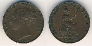 1 Farthing Vereinigtes Königreich von Großbritannien und Irland (1801-1922) Kupfer Victoria (1819 - 1901)