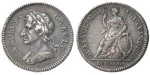1 Farthing Reino de Inglaterra (927-1649,1660-1707) Plata Carlos II (1630-1685)