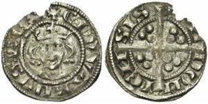 1 Farthing Reino de Inglaterra (927-1649,1660-1707) Plata Eduardo I (1239 - 1307)