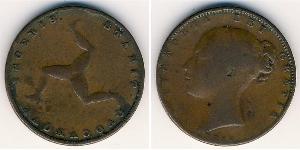 1 Farthing Isola di Man Rame Vittoria (1819 - 1901)